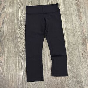 Lululemon Wunder Train Capri Leggings High Waist Pull-On Stretch Black Size 6